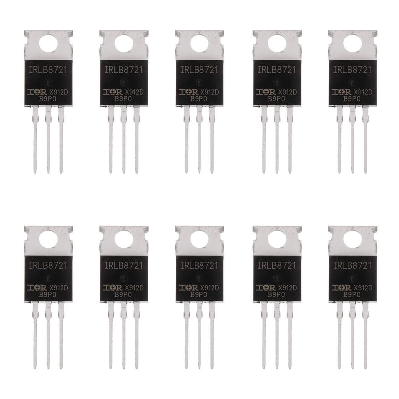 BOJACK IRLB8721 MOSFET Transistors IRLB8721PBF 30V 62A N-Channel Power MOSFET TO-220 (Pack of 10 Pcs)