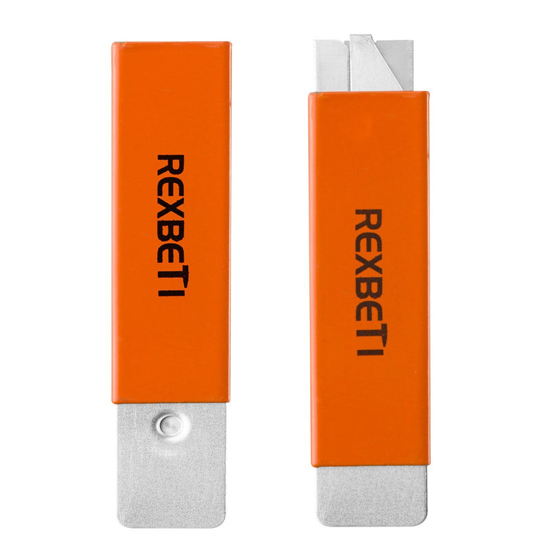 REXBETI Box Cutter, Retractable Handy Box Opener for Packages Papers and Boxes, 10 per Box, Orange