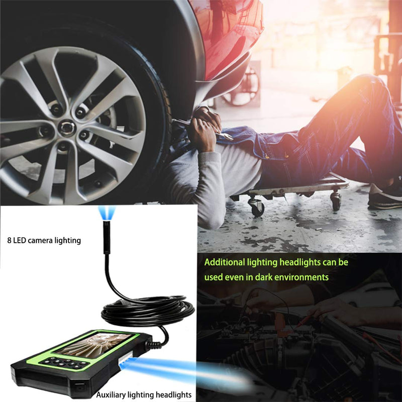 Upgraded Endoscope Camera with Lights, 1080P Pro HD Borescope Camera 4.3 Inch LCD Screen Inspection Camera, IP67 Waterproof Snake Camera, 8 Bright LED Lights，3000mAh Battery, 32GB TF Card，Gift for Men Single lens