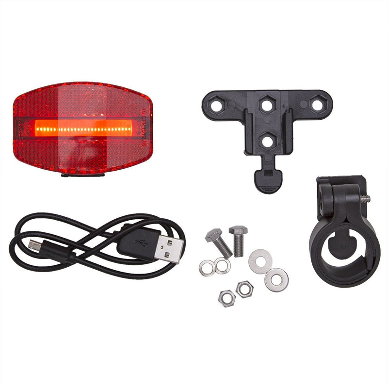 Planet Bike Grateful Red USB Bike Tail Light, Red/Black , 4.5 x 2.25 x 2.75 inches