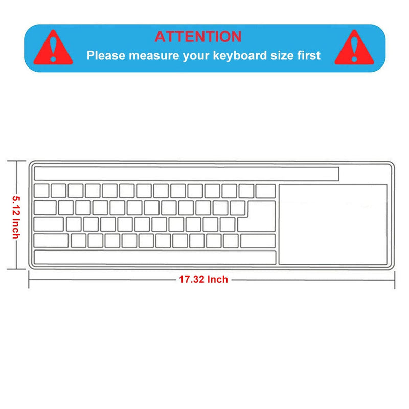 2-Pack Computer Desktop Keyboard Cover Skin for Desktop PC with 104/107 Keys Standard Size Keyboard-Clear