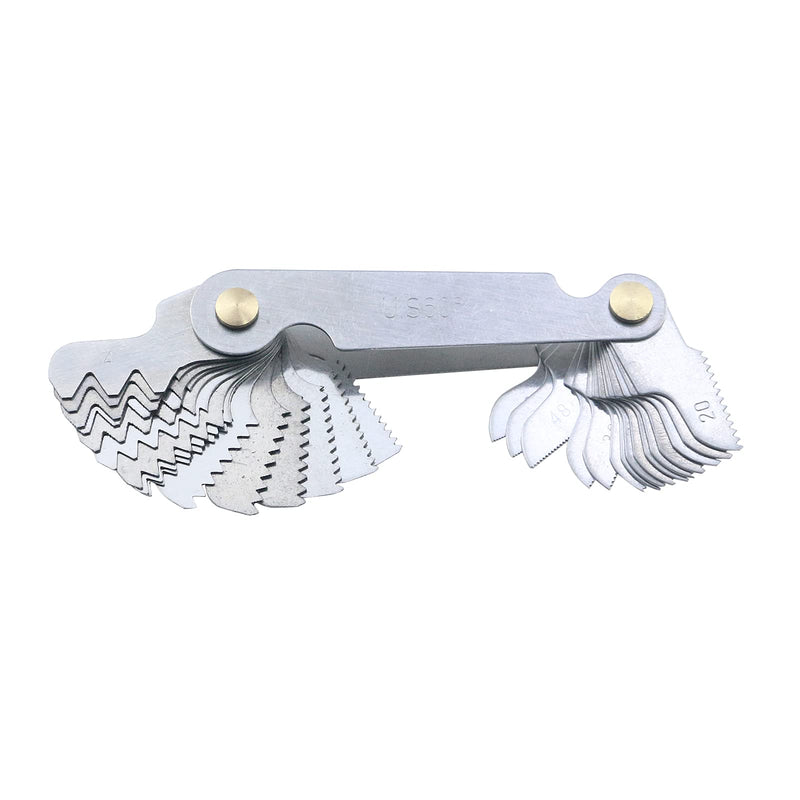 MY MIRONEY 60 Degree 30 Pcs America SAE Type Thread Pitch Gauge Stainless Steel Screw Pitch Measuring Tool