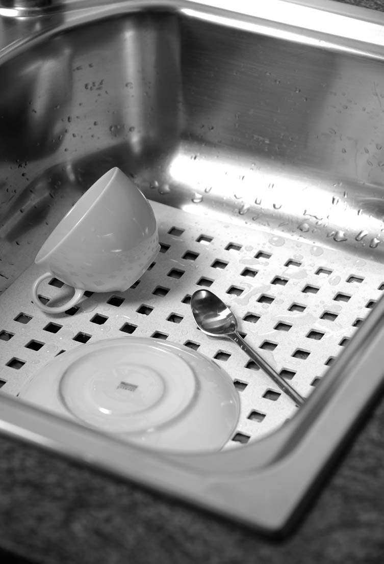 Rotho Basic sink insert to protect against scratches, plastic (PP), BPA-free, gray, (31.0 x 27.0 x 0.4 cm)
