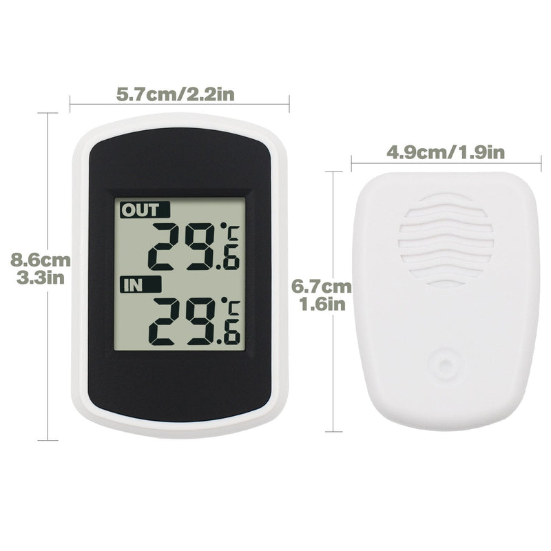 Ulable Digital Wireless Thermometer for Indoor and Outdoor Temperature Measurement, LCD, Environmental Tester