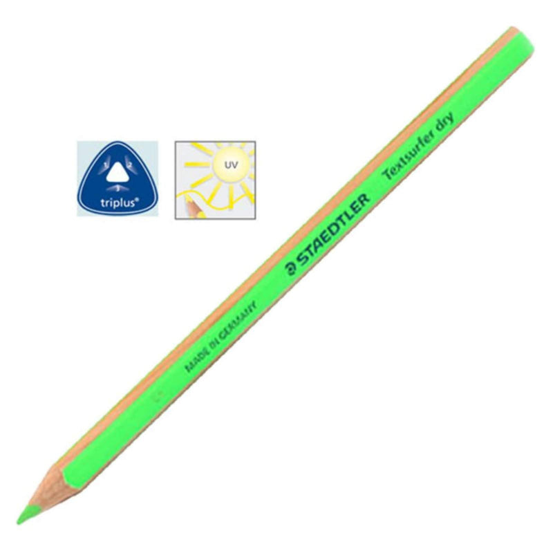 Staedtler Textsurfer Dry Highlighter Pencil 128 64 Drawing for Writing Sketching Inkjet,Paper,Copy,fax(Pack of 4) (Green 4 Pencils) by Staedtler