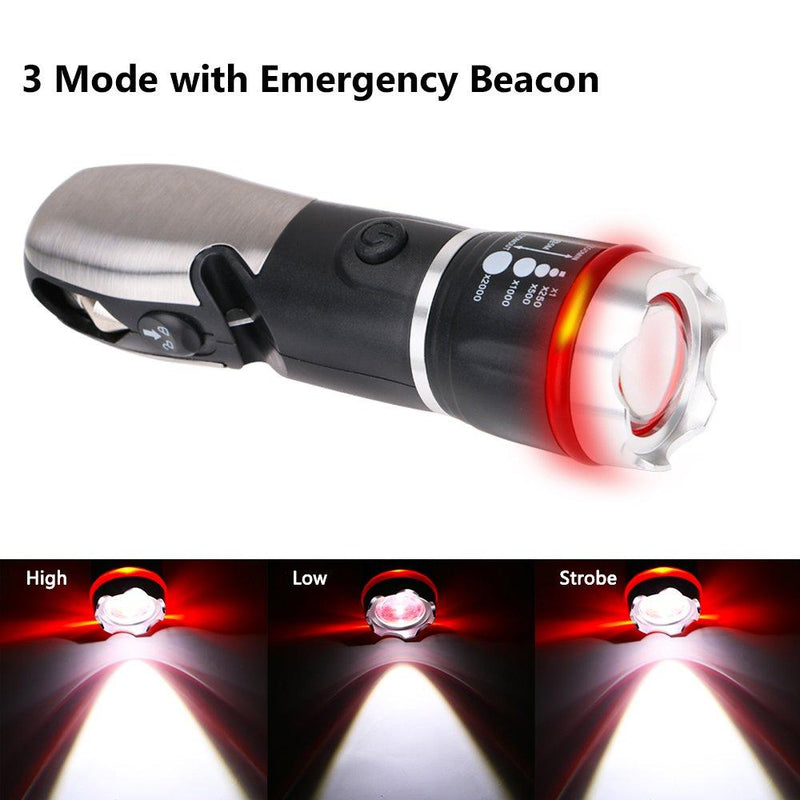 Ploarnovo Multi Tool LED Flashlight,Surivival Tools for Cars, Emergency and Camping, ALL IN One Tactical Torch Light with Hammer Seatbelt Cutter Knief Bottle Opener Scissors Screwdrivers 1 Pack Car Flashlight
