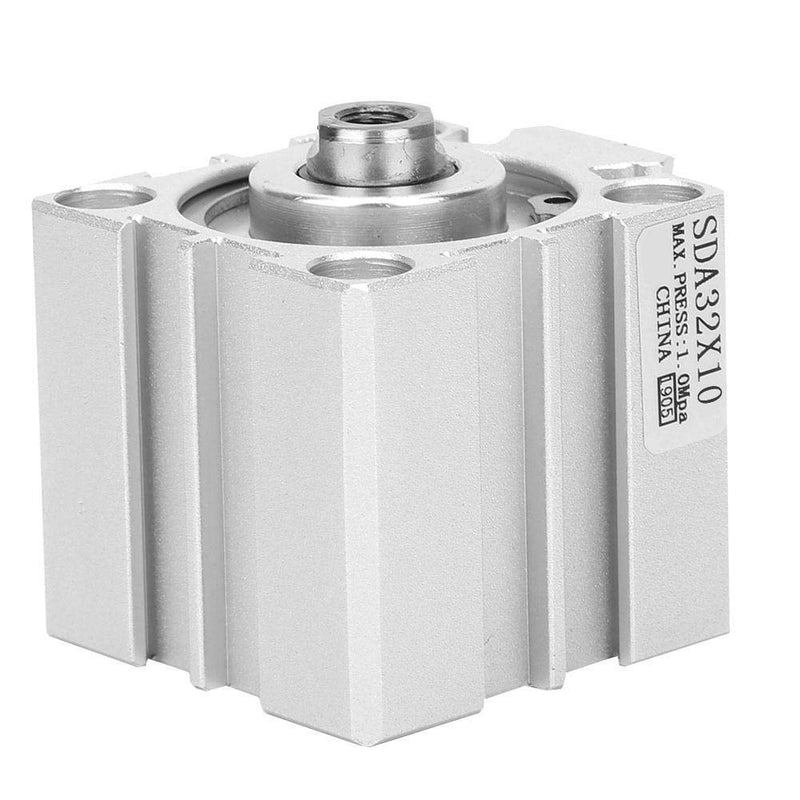 SDA32 Pneumatic Air Cylinders Sealing Thin Air Cylinder Double Action Air Cylinder Aluminum Alloy Air Cylinder for Equipment(SDA32X10)