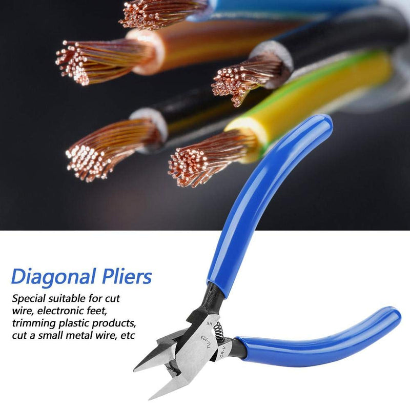 4" Mini Electrical Diagonal Pliers High Hardness Wire Cable Snips Flush Cutter Snips Cutting Nippers Tools for Home DIY Jewelry