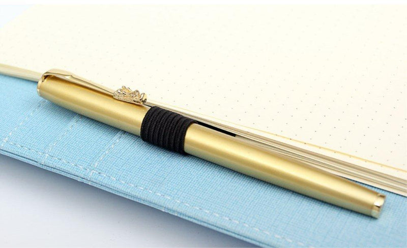 yueton 5pcs Self-Adhesive Leather Pen Holder with Elastic Loop for Notebooks, Journals, Planners and Calendars