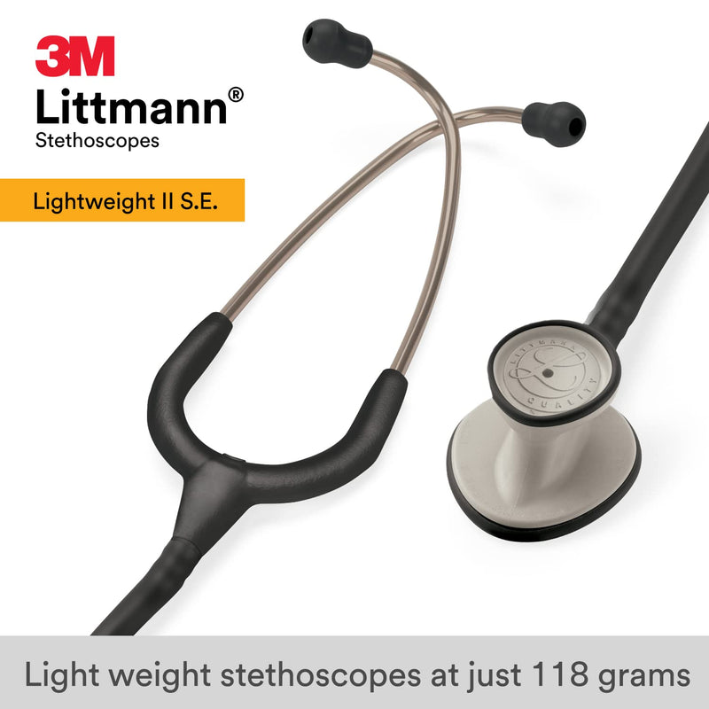 3M Littmann Lightweight II SE stethoscopes, 2450, black tube, 70 cm, piece