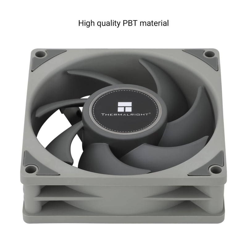 Thermalright TL-B8 CPU Fan Computer Case Fan Quiet 4pin PWM PC Fan, 80mm Silent Cooler Fan, 2200RPM Speed, CPU Cooling Fan(Gray)