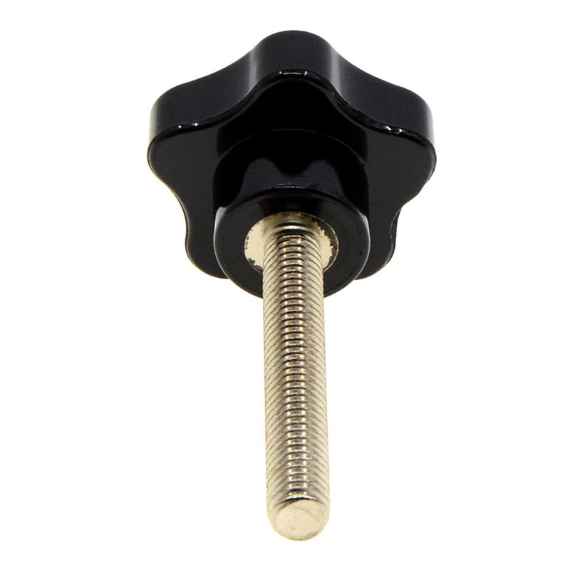 YXQ M8x50 Hand Star Knobs Thread Stud Tightening Screws Clamping Grip Five Arm Replacement Black Plastic, 40mm Dia (5Pcs) M8 x 50(5Pcs)