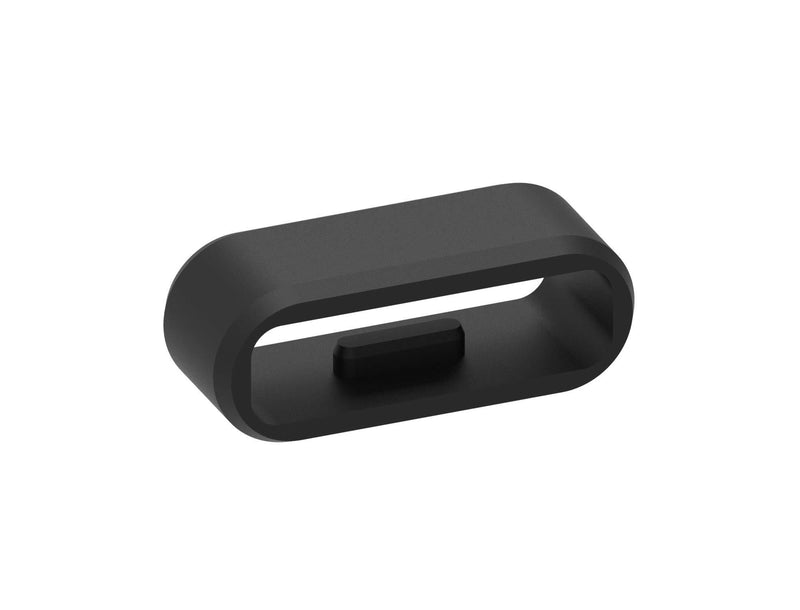 Black Silicon Fastener Ring Security Loop Compatible with Garmin Vivoactive 4s/ Vivosport/ Vivosmart HR & HR+/Approach X40& X10/Venu 2S Samrtwatch Band