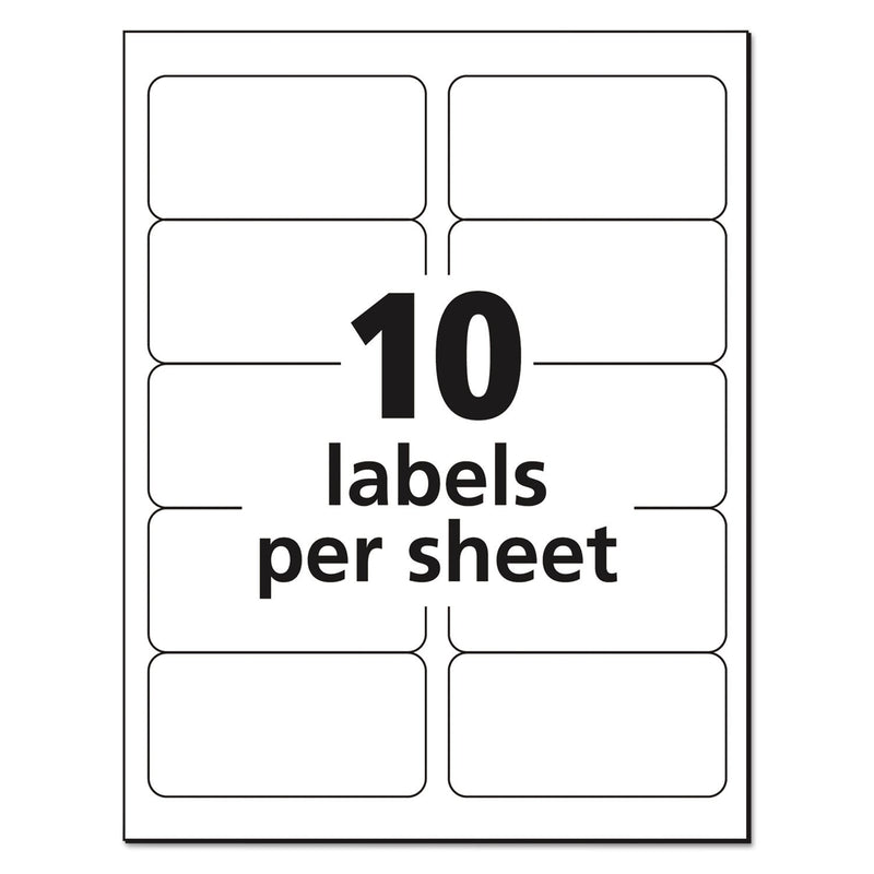 Avery 18163 Shipping Labels with TrueBlock Technology, Inkjet, 2 x 4, White, 100/Pack