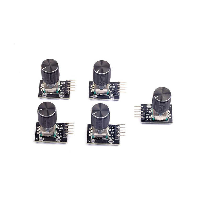 Cylewet 5Pcs KY-040 Rotary Encoder Module with 15×16.5 mm with Knob Cap for Arduino (Pack of 5) CYT1062