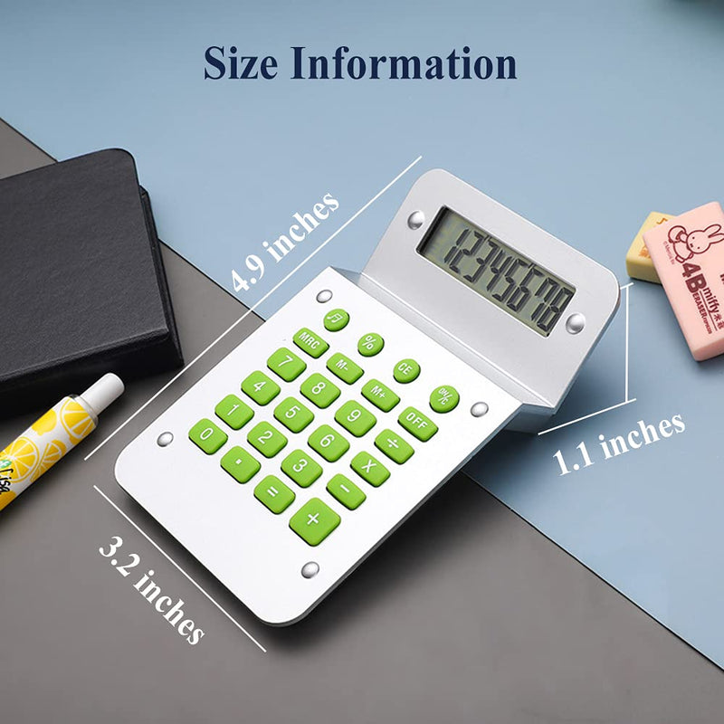 Calculators, SINLOOG 8-Digit Novelty Twisted Screen Basic Desktop Calculator, LR1130 Battery Powered, Standard Function Creative Design Electronic calculators for Office/Home/School (Silver) Silver