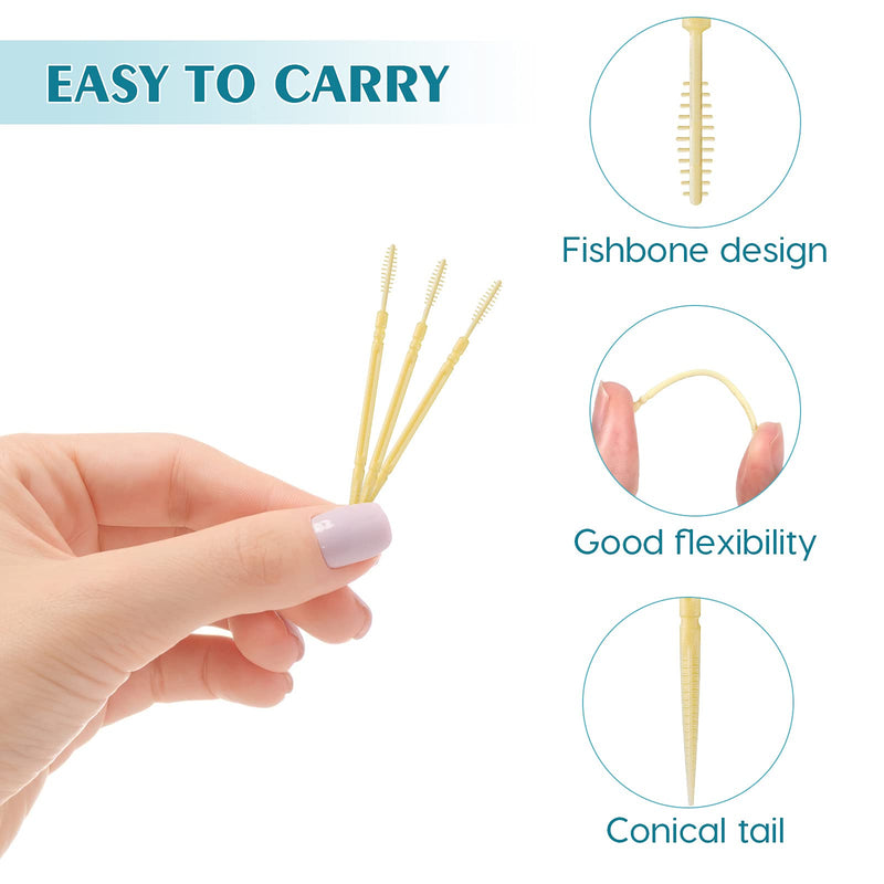 EXCEART 1000pcs Disposable Interdental Brushes Portable Plastic Toothpicks Oral Hygiene Cleaner Stick Oral Gingival Dental Toothpicks Dental Flosser Pick (Random Color)