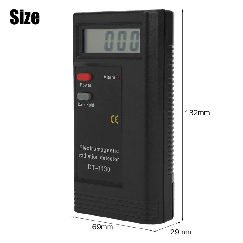 Wendry Electromagnetic Radiation Detector,1 PC Battery Operated LCD Digital Electromagnetic Radiation Detector EMF Meter Tester Hot (Designed to Meet CE,Accurate and Safety to use)