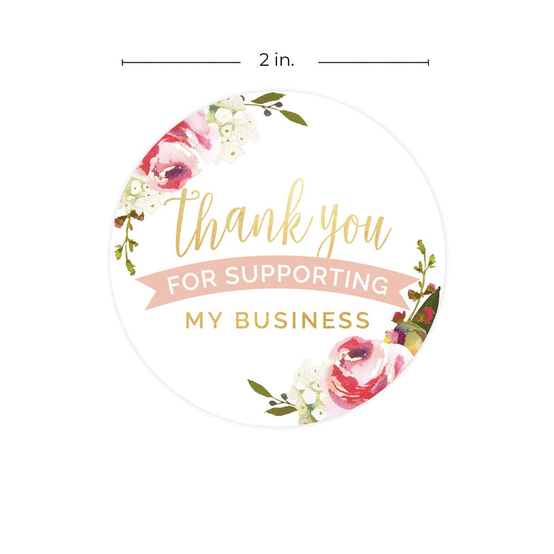 Thank You for Supporting My Business Label / 500 2" Business Stickers