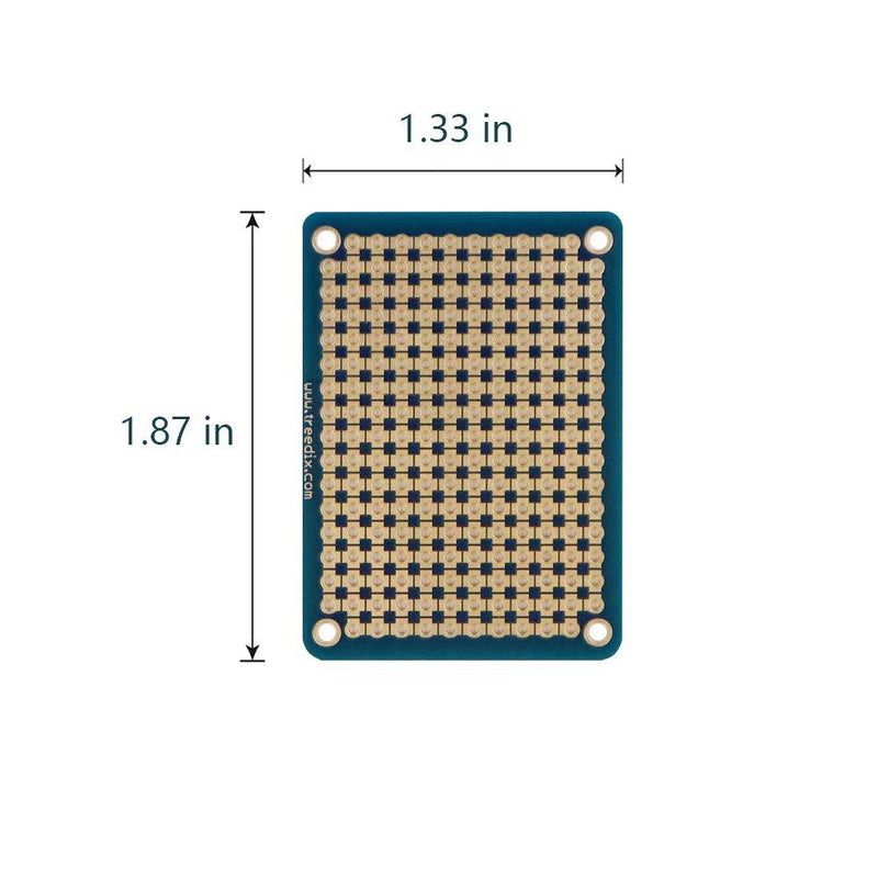 Treedix 9 pcs Mini Solderable BreadBoard Universal Board PCB Prototype Shield Board Double Sided Tinned Gold Plated Holes Compatible with Arduino Kit Raspberry Pi Shield Prototyping and Testing