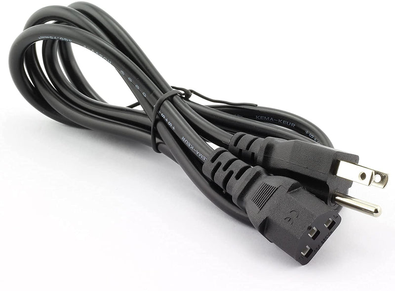 Longdex 3-Pack Desktop Monitor Computer Universal 5 Feet AC Power Cord Cable