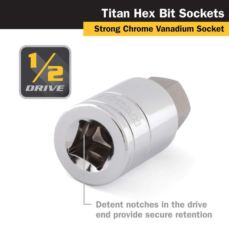 Titan 15614 1/2-Inch Drive x 14mm Hex Bit Socket 14 mm