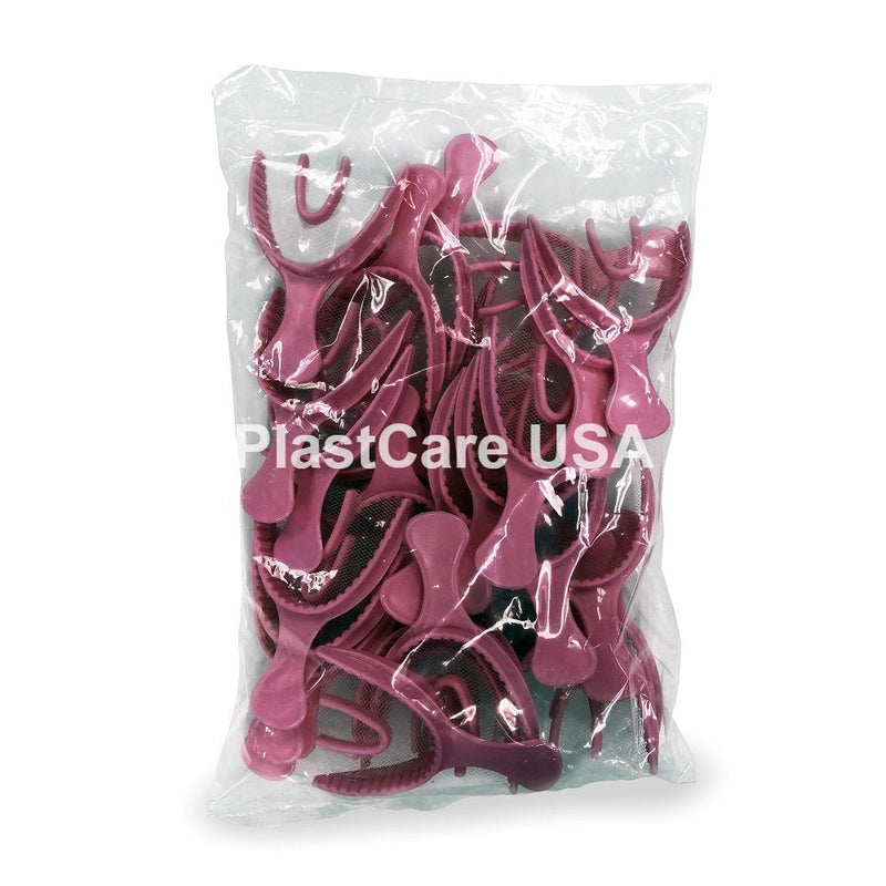 30 Full Arch Pink Disposable Dental Bite Registration Trays, Dental Tools for Impressions, Mouth Trays for Teeth Molds, 1 Box of 30 Bite Trays