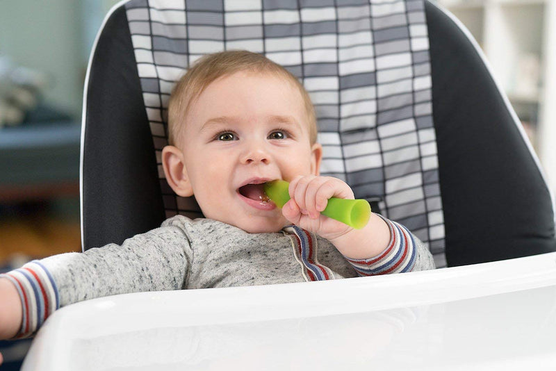 Olababy 100% Silicone Soft-Tip Training Spoon for Baby Led Weaning 2pack Training Spoon Set