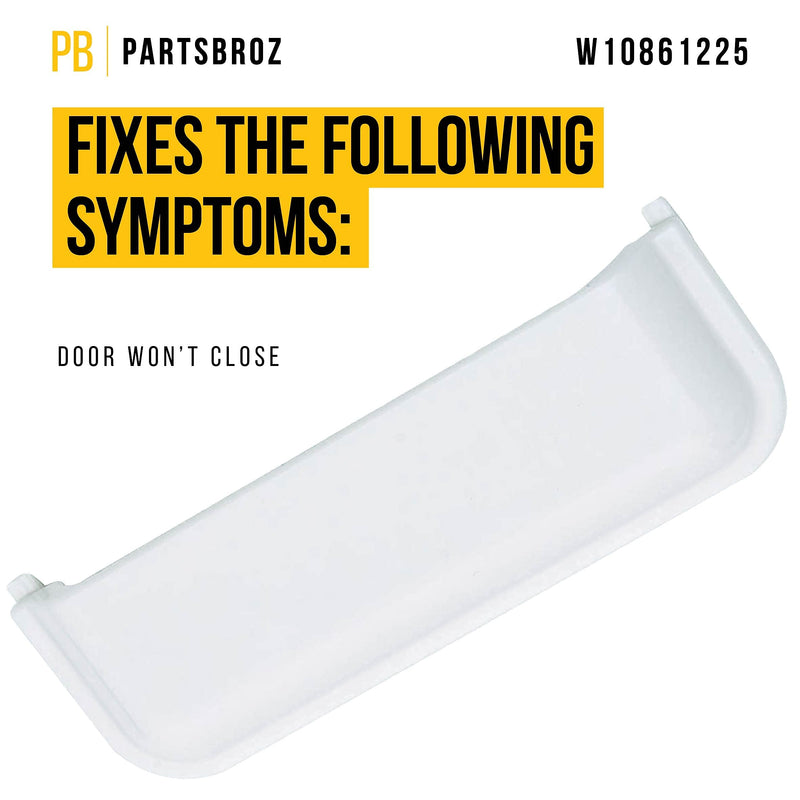 W10861225 Door Handle by PartsBroz - Compatible with Whirlpool Dryers - Replaces AP5999398, PS11731583, W10714516, W10861225VP