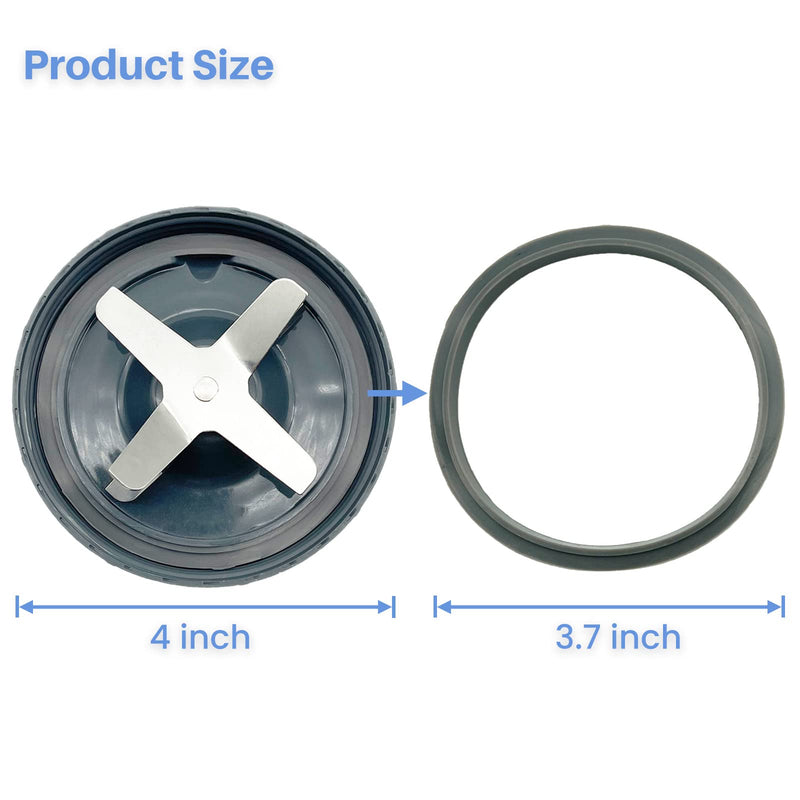 Blender Extractor Cross Blade Replacement Parts for NutriBullet 600w Pro 900w Series Blender NBR-0601 NBR-0601WM NBR-0801 NBR-1201 NB-101 NB-101B NB-101S NB9-0901 NB9-1301 NB9-1301S NB-201, 2 Pack