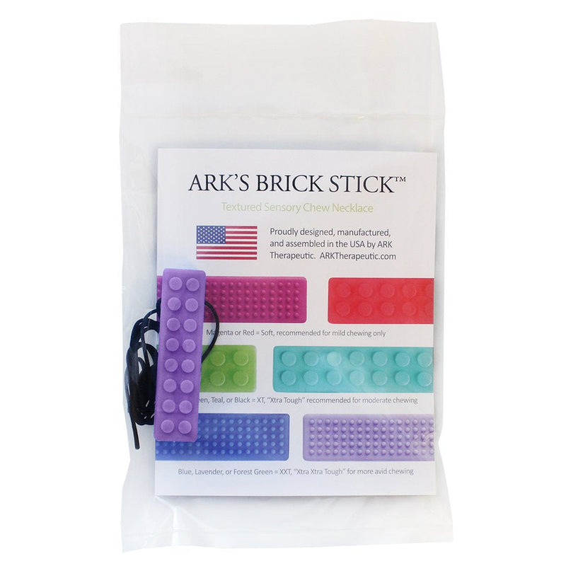 ARK's Brick Stick XXT Textured Chew Necklace Made in The USA (Lavender, Extra Extra Tough)