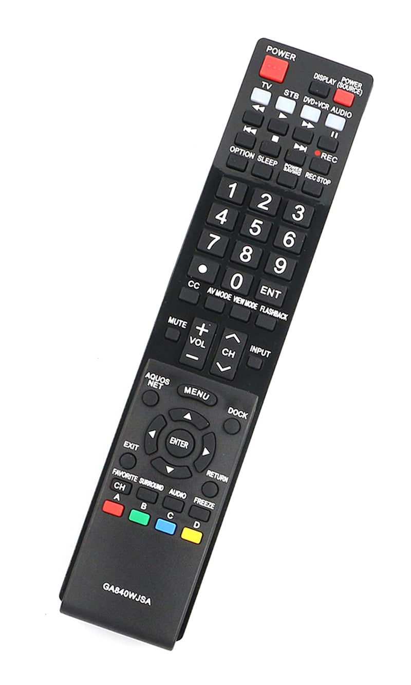 AULCMEET RRMCGA840WJSA GA840WJSA Replaced Remote Fit for Sharp Aquos TV