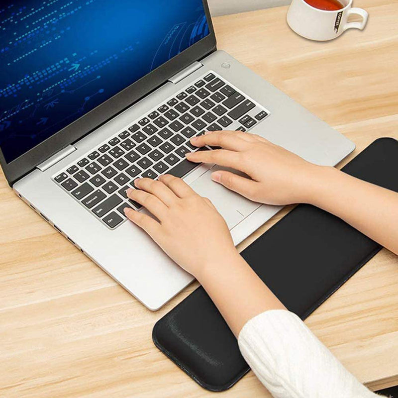 Upgraded Keyboard Wrist Rest Pad - Comfortable Lightweight Memory Foam Wrist Rest Pad for Wrist Hand Rest Perfect for Gaming, Office (Black-B) Black-b