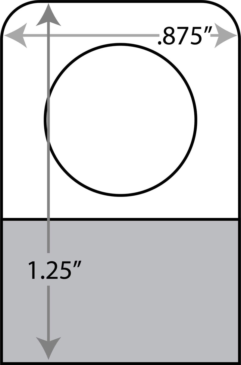 1-1/4" X 7/8" Round Hole Adhesive Hang Tabs 1000/Pack