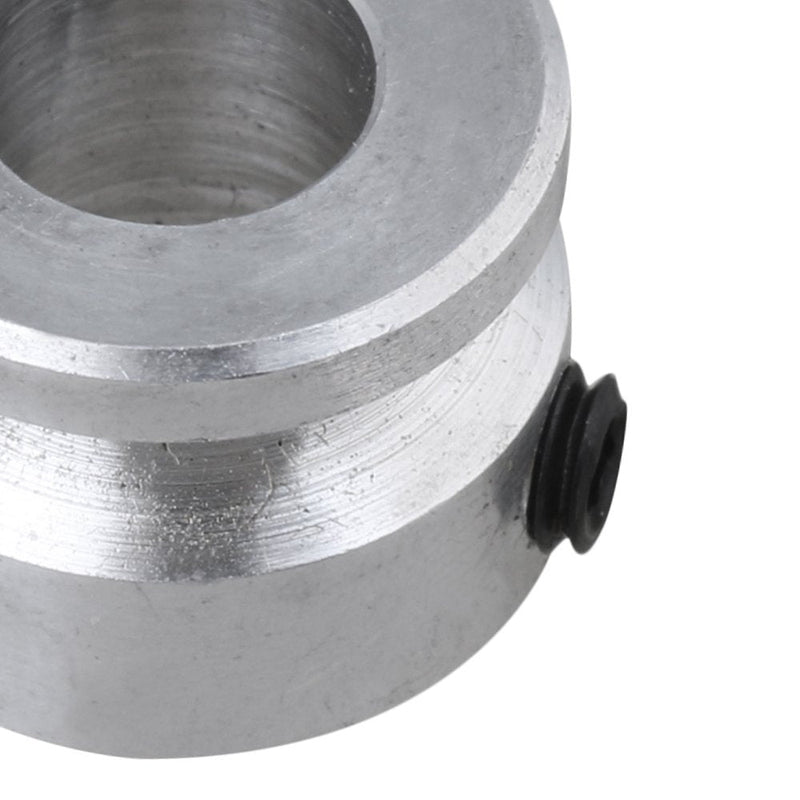 CNBTR Aluminum D16x8mm Single Slot Groove Pulley Bore 8mm Belt width 4mm with Wrench Fixed Screw for Motor Shaft Round Belt