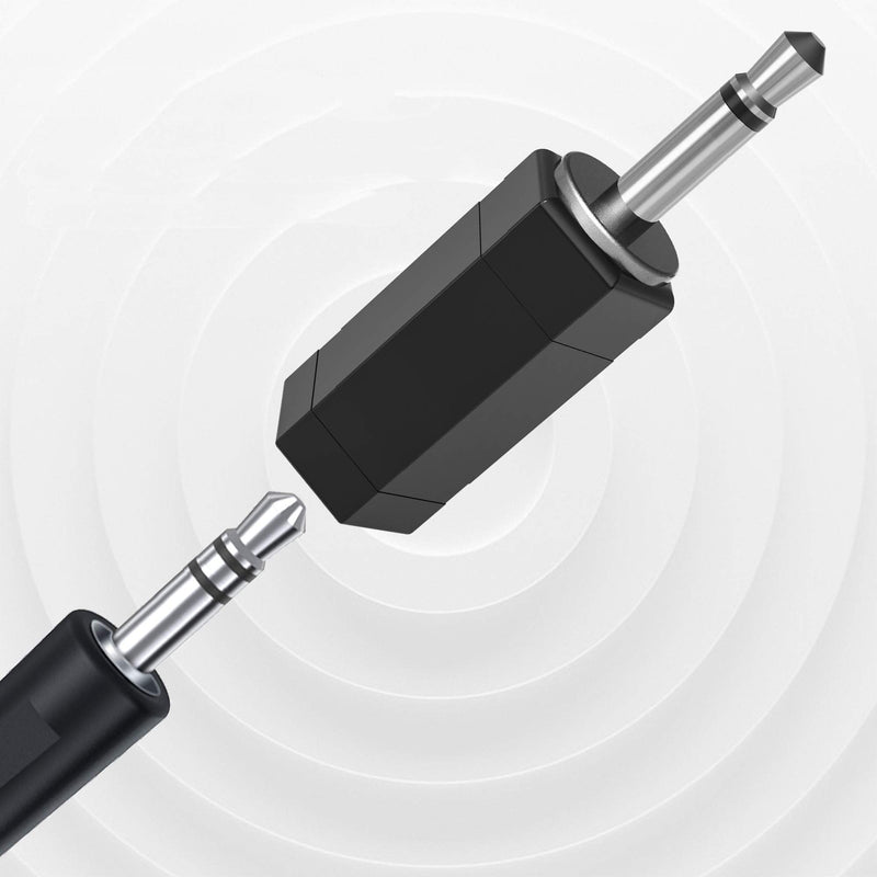 3.5mm Mono to Stereo Adapter, 3 Pack 3.5mm 1/8" Mono Male Plug to 3.5mm 1/8" TRS Stereo Female Jack RFAdapter for Radio, Headphone