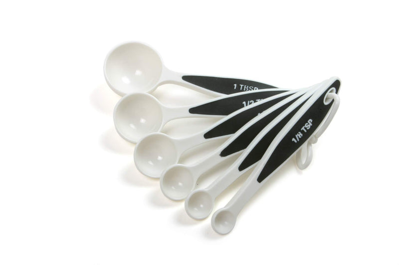 Norpro 3042 Grip-EZ Measuring Cups & Spoons, Set of 12, White/Black