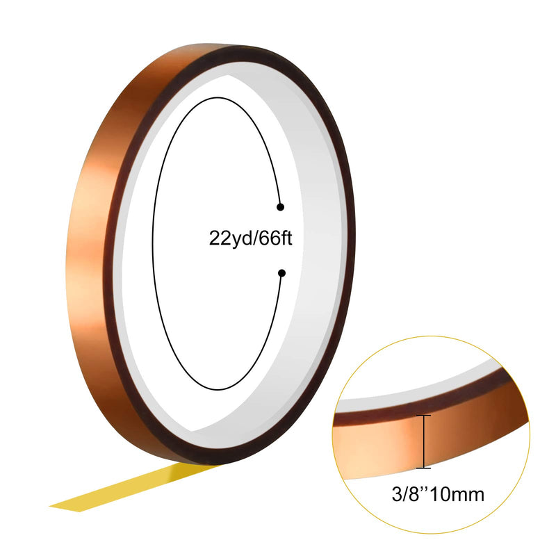 FEPITO 6 Rolls Heat Tape for Heat Press Resistant Temperature Polyimide Tape,Ideal Solution for Heat Transfer,Sublimation,Heat Vinyl Press,3D Printing Electronics,Soldering,Circuit Board and More