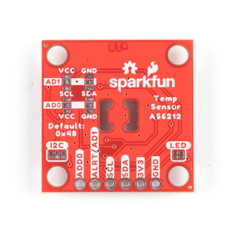 SparkFun Digital Temperature Sensor Breakout - AS6212 (Qwiic) - High Accuracy Low Power Consumption Board Small Size 1 inch by 1 inch Footprint Configurable Alert pin 8 Selectable I2C addresses