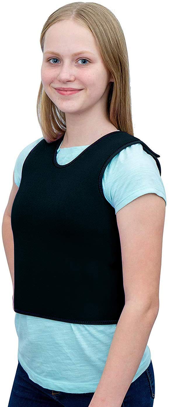 Special Supplies Sensory Compression Vest Deep Pressure Comfort for Autism, Hyperactivity, Mood Processing Disorders, Breathable, Form-Fitting, Kids and Adults (Black, Small 17x30 inches) Black Small (Pack of 1)