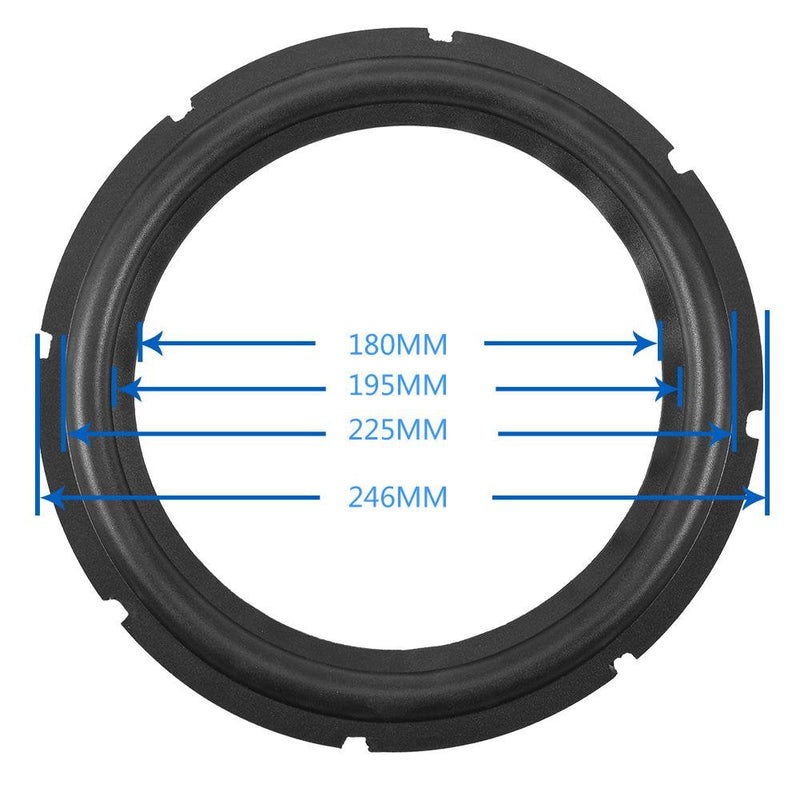 Zopsc 10inch Woofer Edge Repair Parts Repair Rubber Speaker Surround Perforated Rubber Edge Surround Speaker Repair Parts Replacement(1PCS) 1PCS