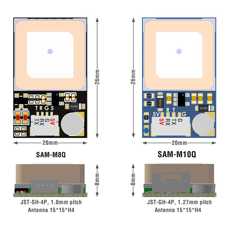 Matek SAM-M10Q GNSS Module,GNSS ublox SAM-M10Q Supports Concurrent Reception of Four GNSS (GPS, GLONASS, Galileo, and BeiDou) for RC Multirotor FPV Racing Drone …