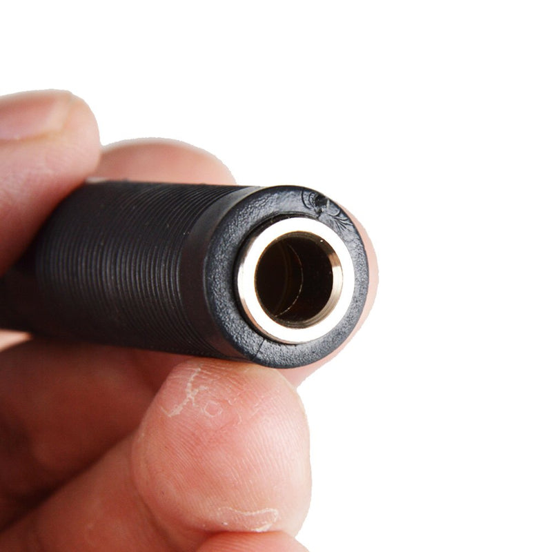 1/4 Inch TRS/TS Coupler, 6.35mm Female to Female Audio Connector Jack Stereo Adapter Joiner - 2 Pack