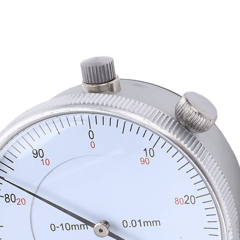 Pointer dial indicator, embedded brass sleeve, high-precision mechanical dial indicator made of wear-resistant stainless steel for precise measurements (0-10 mm) 0-10 mm