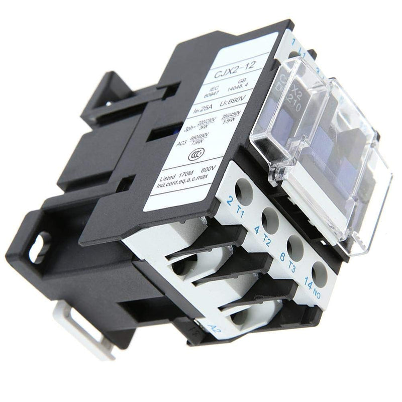 AC Electric Contactor CJX2-1210 High Sensitivity Industrial Contactors 220V 12A