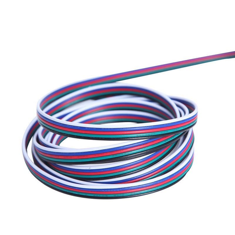 C-able 65.6ft(20m) RGBW Wire Extension Cable with Spool, 12V RGBW 5Pin Led Lights Wires Strip Kit Extend Wire for 5050 3528, with 8PCS RGBW Led Strip Connectors