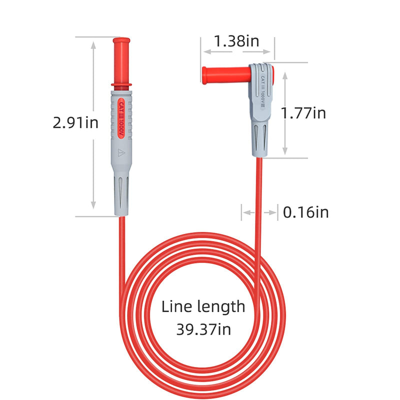 Goupchn 2PCS Multimeter Test Leads 4mm Banana Plug Male to Male with Puncture Probes Wire-Piercing Test Clip Tool for Multimeter Testing Automotive Car Repairing