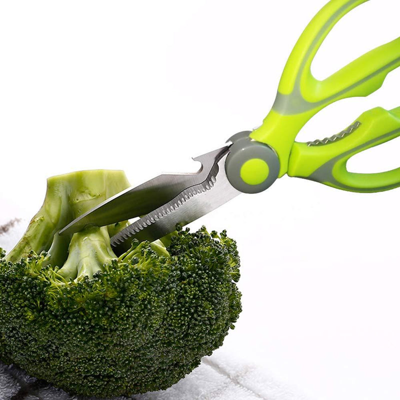 Kitchen Shears, Acelone Premium Heavy Duty Shears Ultra Sharp Stainless Steel Multi-function Kitchen Scissors for Chicken/Poultry/Fish/Meat/Vegetables/Herbs/BBQâ€¦ (Light Green) Light Green