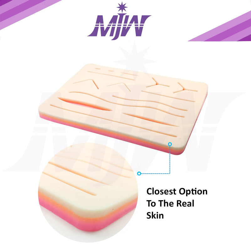 Suture practice pad Suture practice board silicone suture pads 3 layers with pre-cut wounds for medical students vets nurses silicone suture pad silicone suture pad