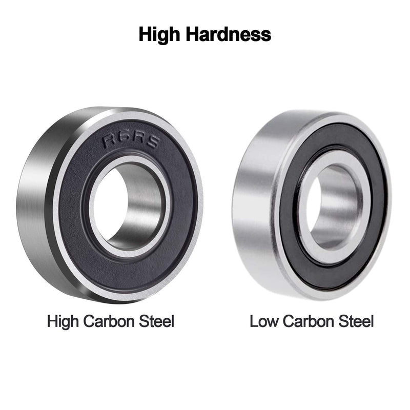 10 Pack R6-2RS Ball Bearings, 3/8’’x 7/8’’x 9/32’’ Double Rubber Sealed Miniature Deep Groove Ball Bearing, R6 - rs